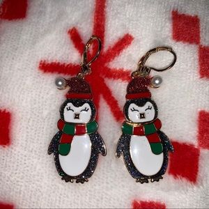 betsey johnson • holiday penguin earrings